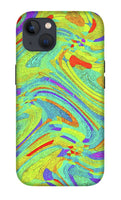 Wavy Bright Colors Abstract - Phone Case
