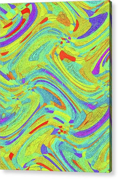 Wavy Bright Colors Abstract - Acrylic Print